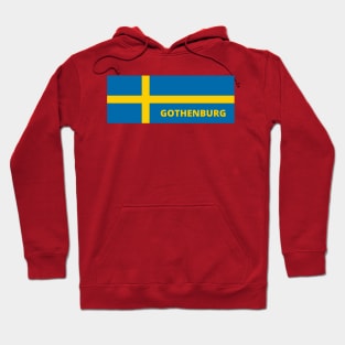 Gothenburg City in Swedish Flag Hoodie